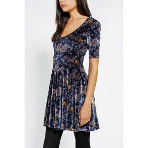 Urban Outfitters - Kimchi Blue Skater Dress Velvet
